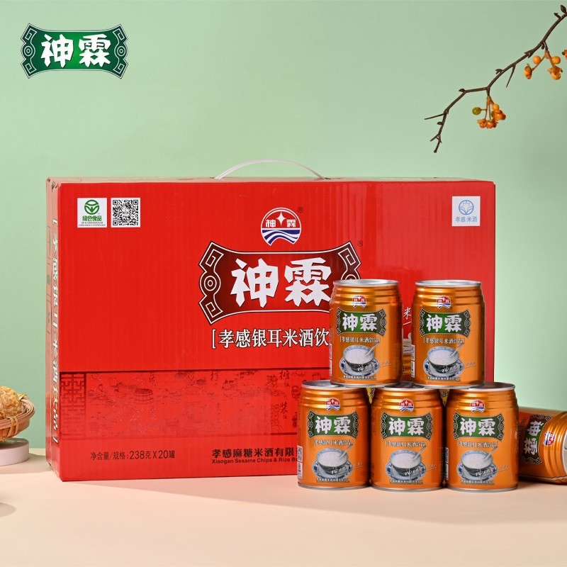 神霖米酒—238gx20红底金罐箱式